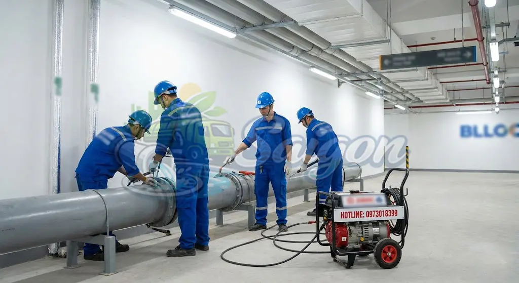 Xe hút hầm cầu chuyên dụng phục vụ tại huyện Bình Chánh