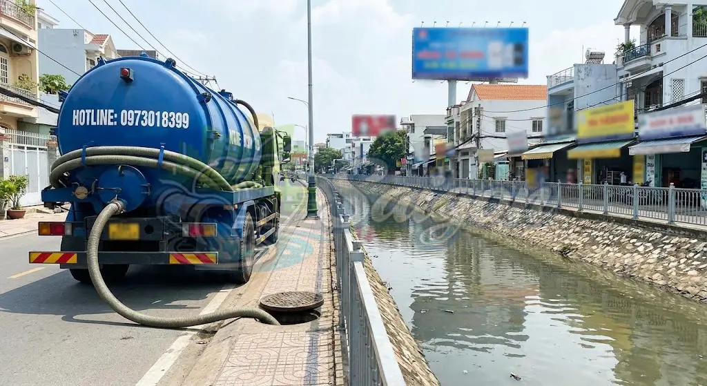Xe hút hầm cầu Môi trường Sài Gòn phục vụ uy tín tại Long An