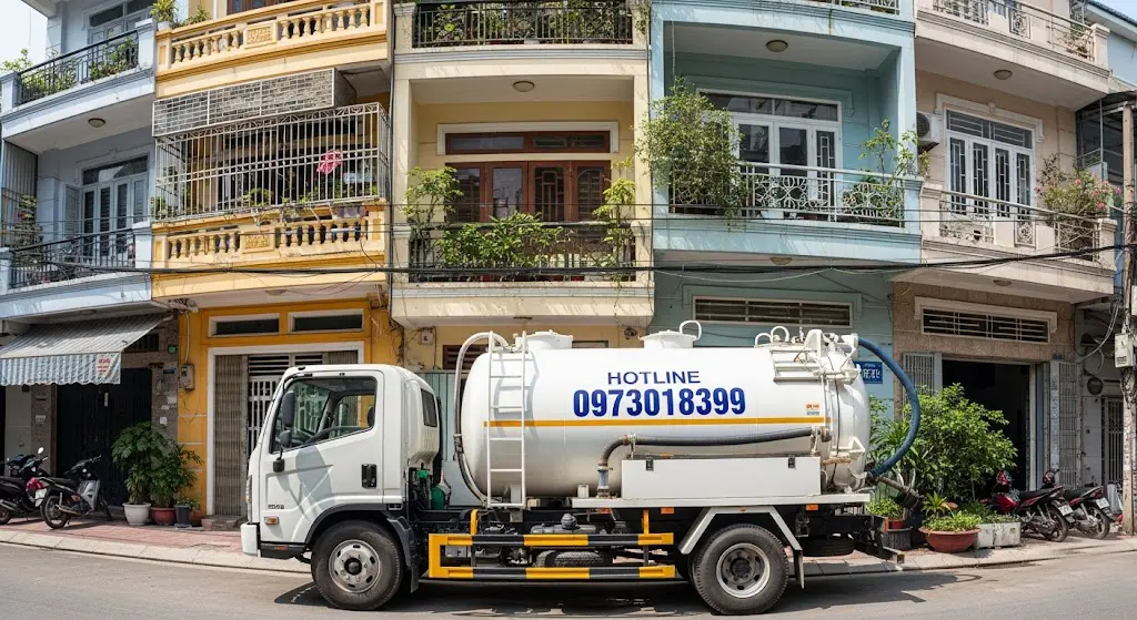 Xe h&uacute;t hầm cầu M&ocirc;i trường S&agrave;i G&ograve;n phục vụ uy t&iacute;n tại T&acirc;n B&igrave;nh