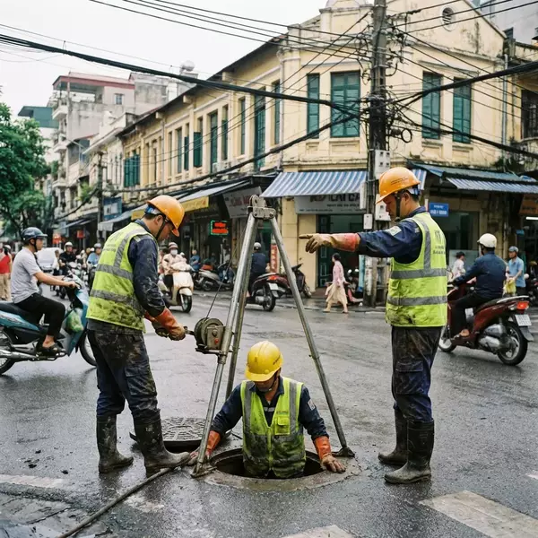 Nạo vét hố ga cống rãnh
